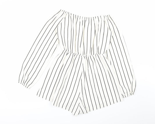 PLT Womens Multicoloured Striped  Playsuit One-Piece Size 8