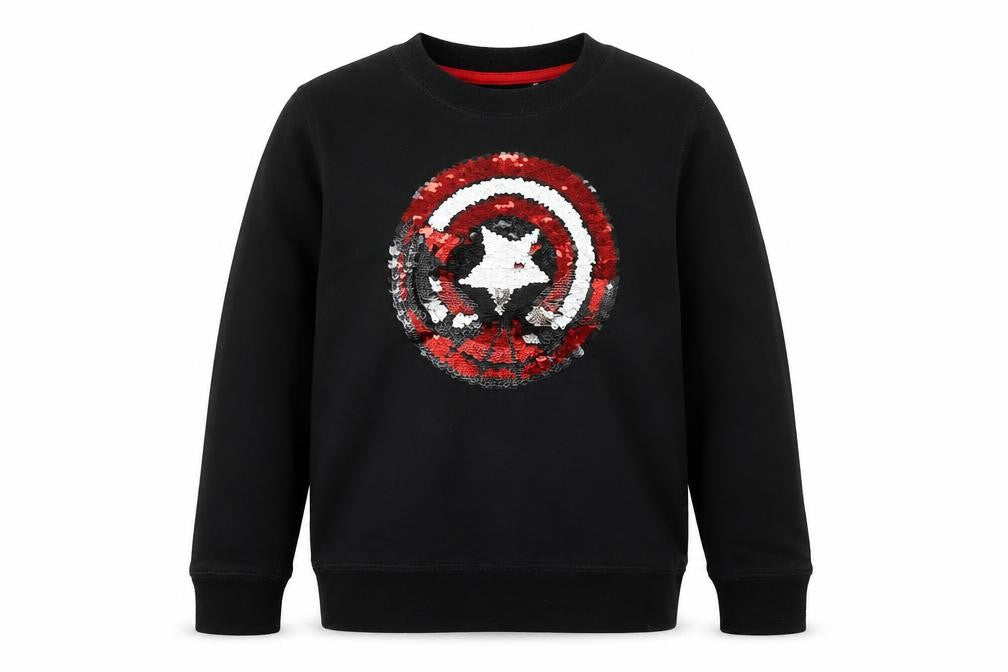 H&M Girls Black Colourblock  Pullover Jumper Size 8-9 Years