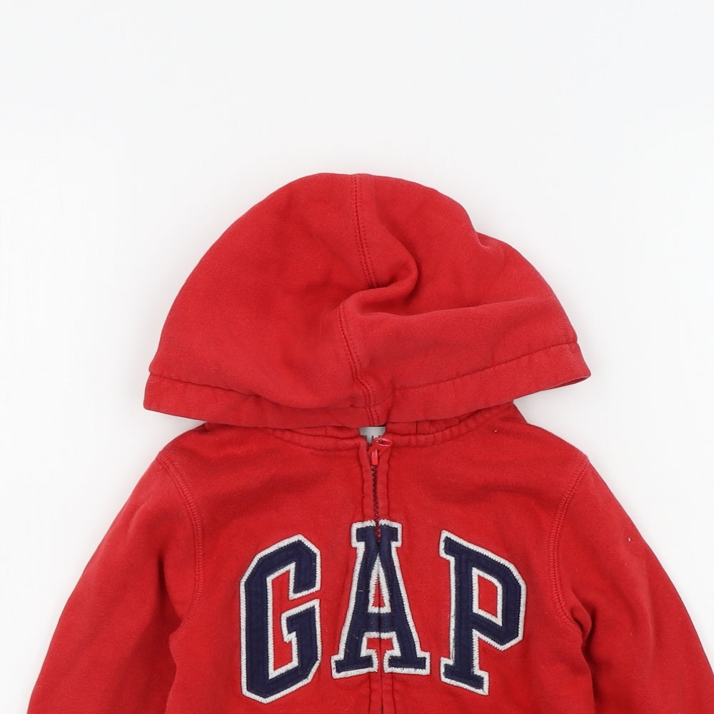 Gap Boys Red Colourblock  Full Zip Jumper Size XS