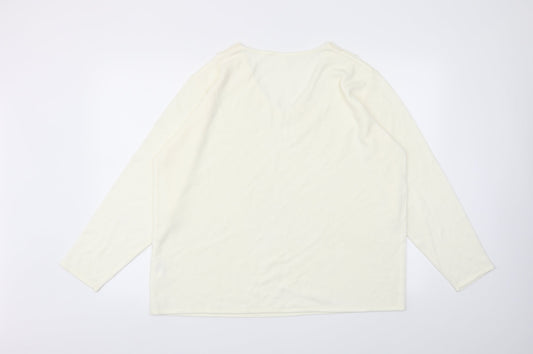 Preworn Womens Ivory   Basic T-Shirt Size 24