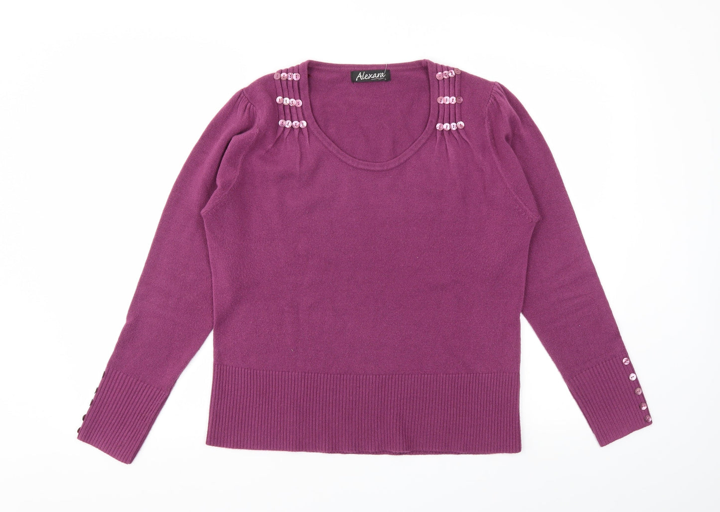 alexara Womens Purple   Pullover Jumper Size L