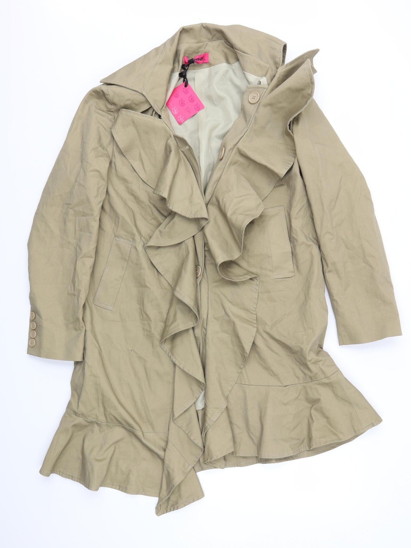 FUUKY Womens Beige   Jacket Coat Size XL