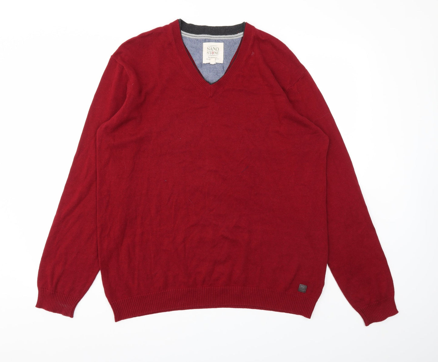 Sand stone Mens Red   Pullover Sweatshirt Size M