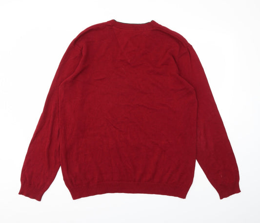 Sand stone Mens Red   Pullover Sweatshirt Size M