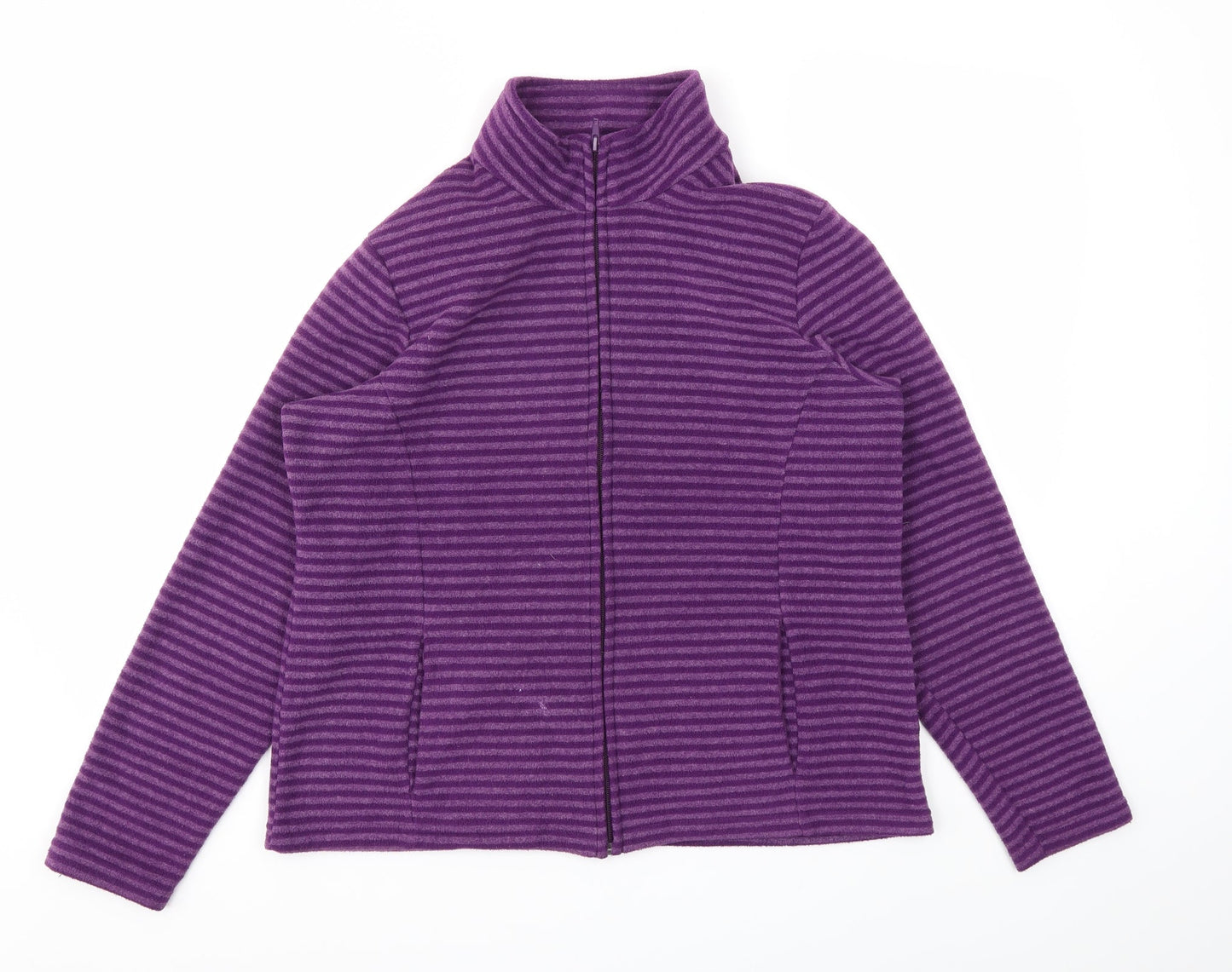 M&S Womens Purple Striped  Pullover Jumper Size 16