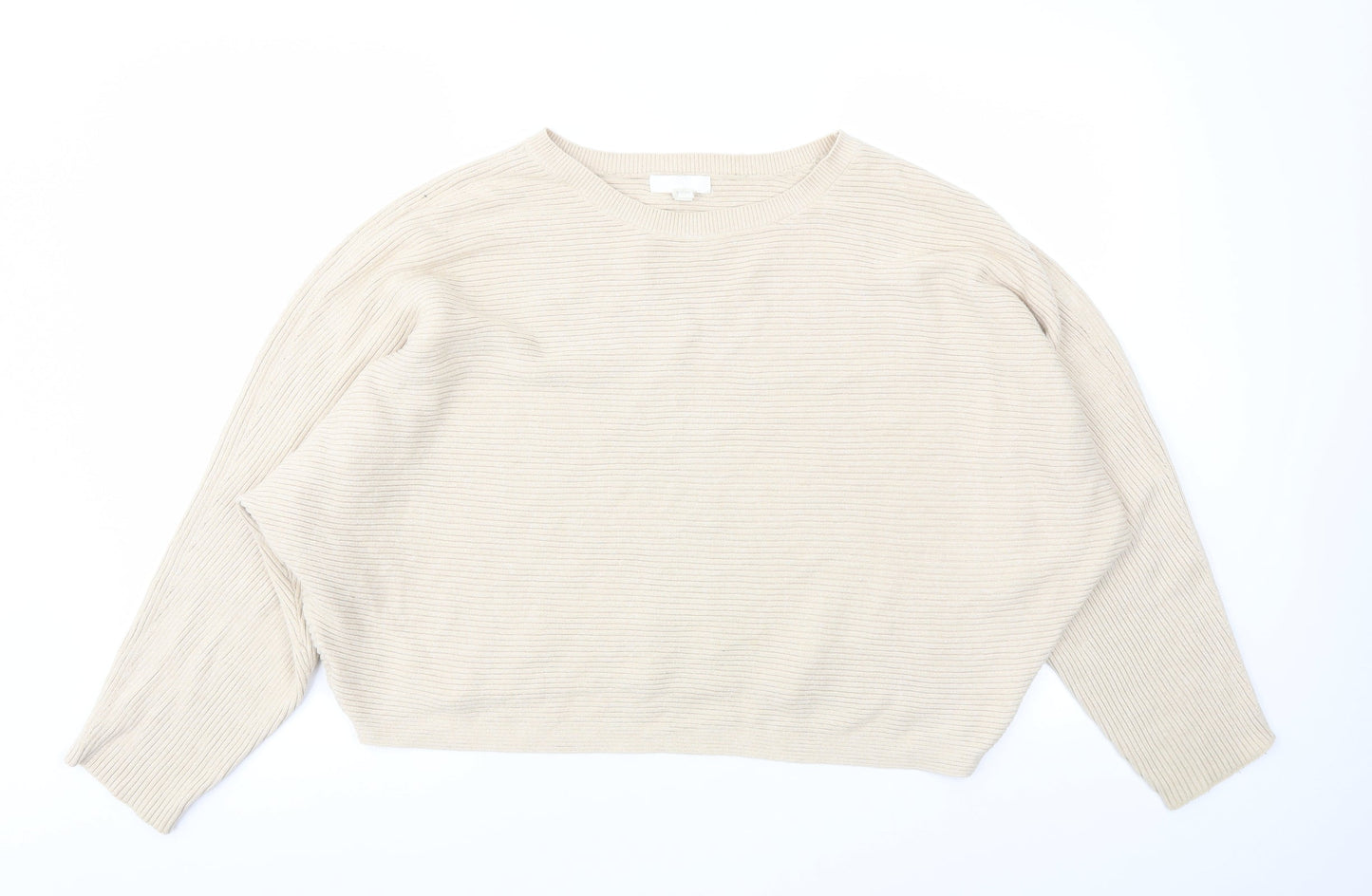 H&M Womens Beige   Pullover Jumper Size L