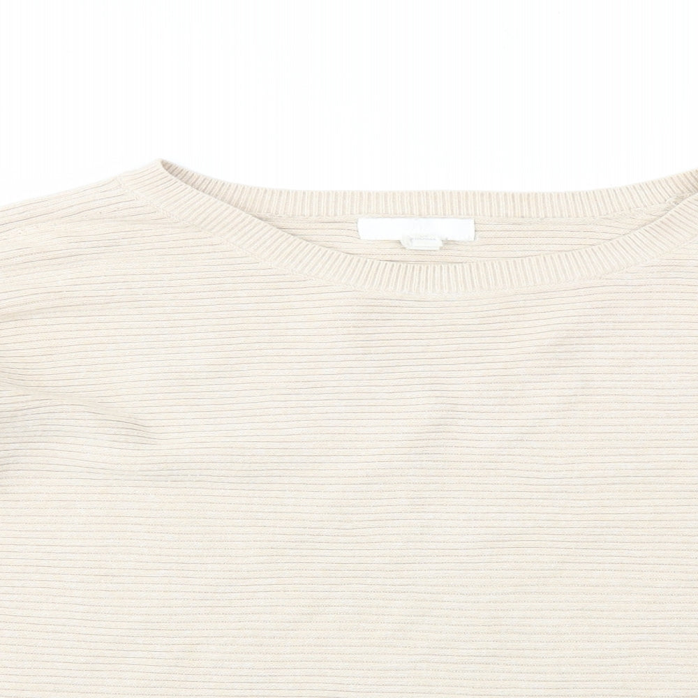 H&M Womens Beige   Pullover Jumper Size L