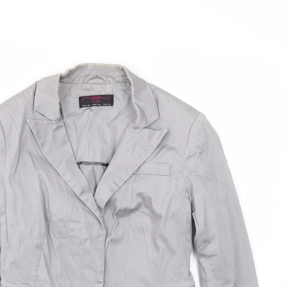 New Look Womens Grey   Jacket Blazer Size 10