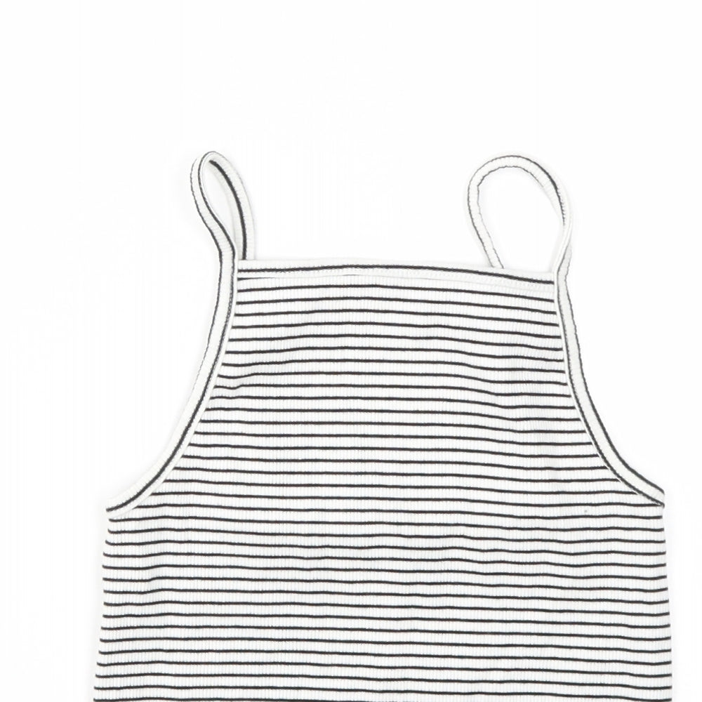 New Look Womens Multicoloured Striped  Basic T-Shirt Size 10