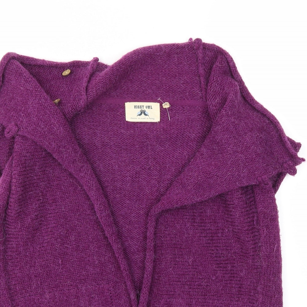 Night Owl Womens Purple   Cardigan Jumper Size 10