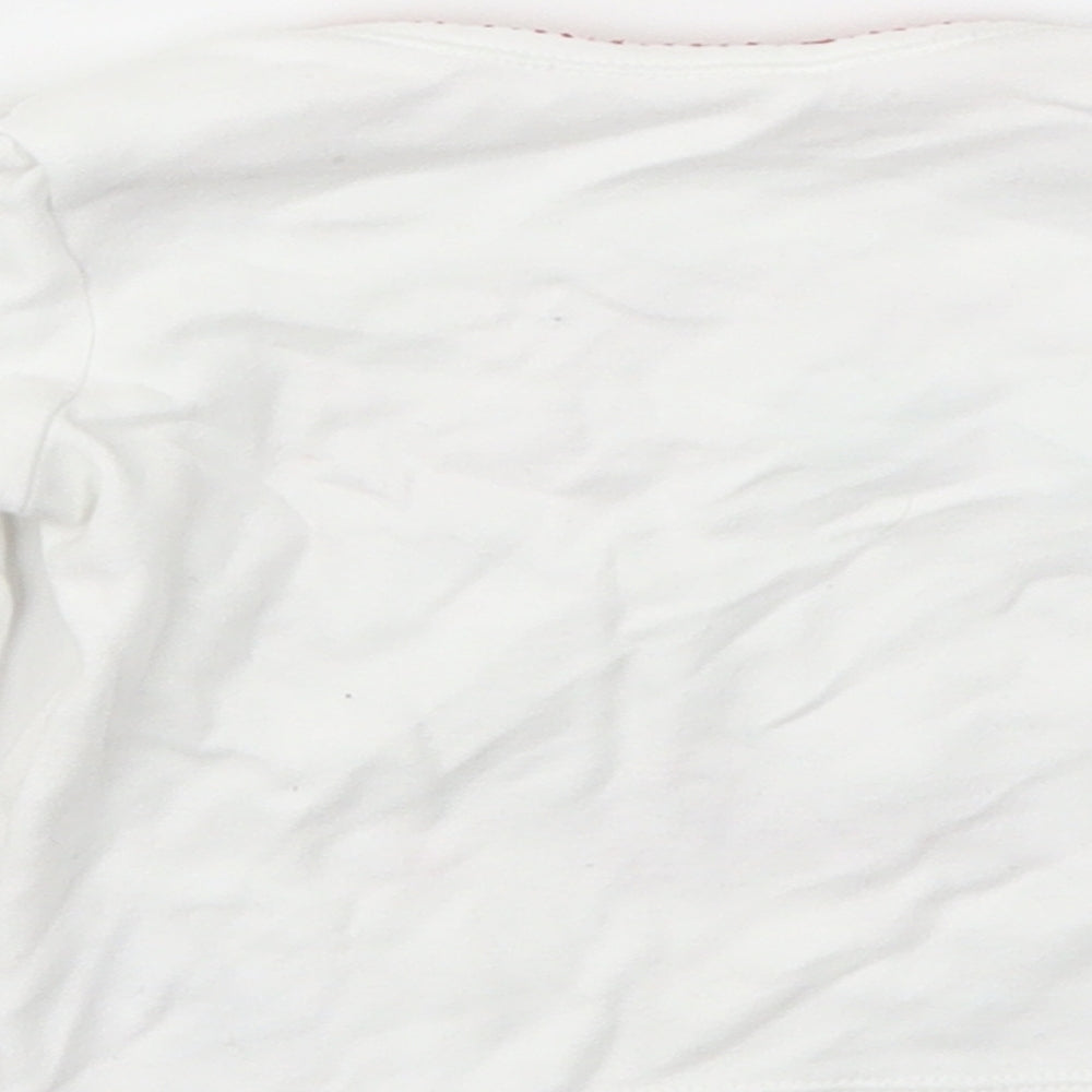 George Girls White   Basic T-Shirt Size 6-9 Months