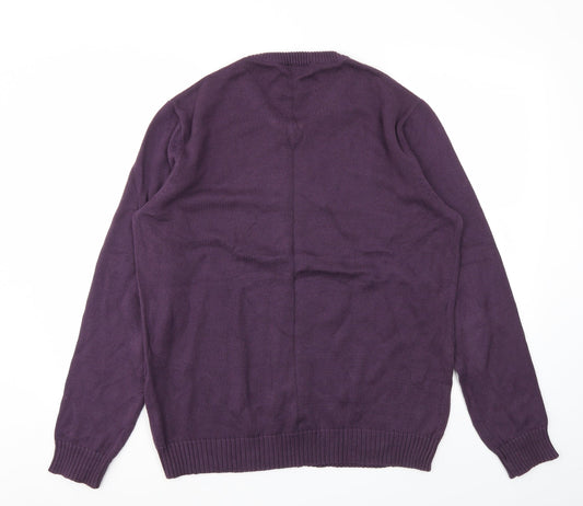 Easy Mens Purple   Pullover Sweatshirt Size L