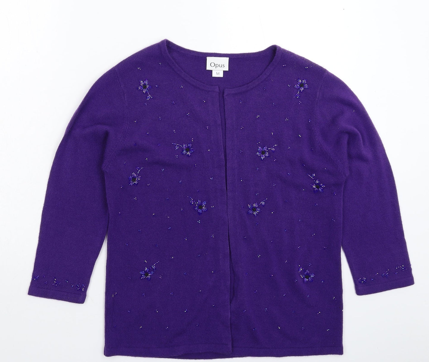 OPUS Womens Purple  Knit Cardigan Jumper Size M