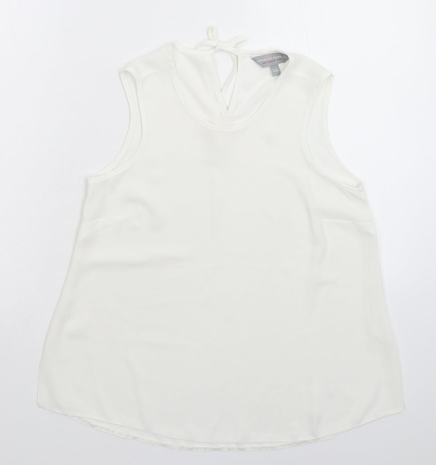 Dorothy Perkins Womens White  Satin Basic Tank Size 8