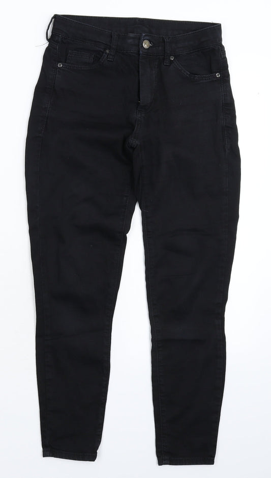 Topshop Womens Black  Denim Skinny Jeans Size 28 in L25 in