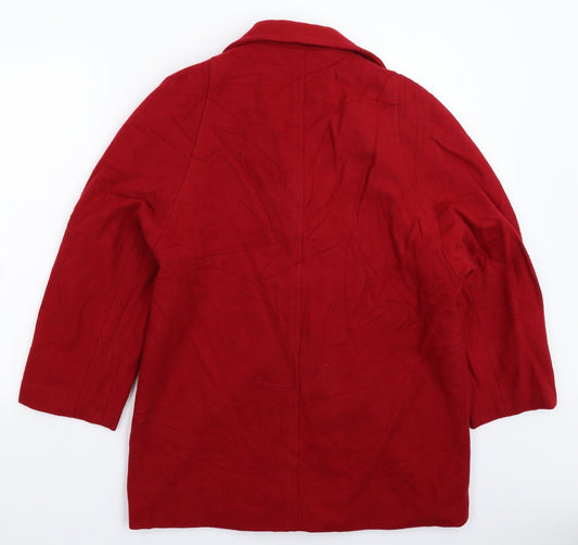 Noto Womens Red  Knit Jacket Coat Size 14