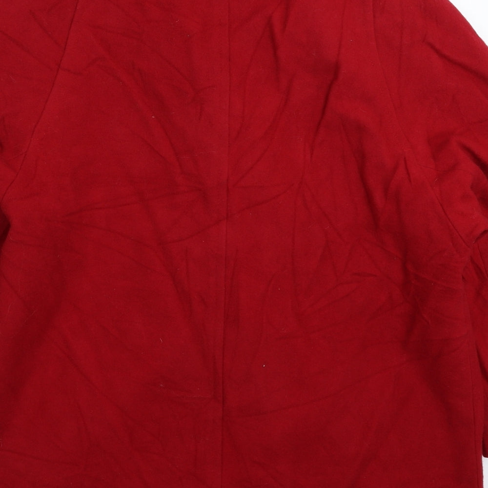 Noto Womens Red  Knit Jacket Coat Size 14