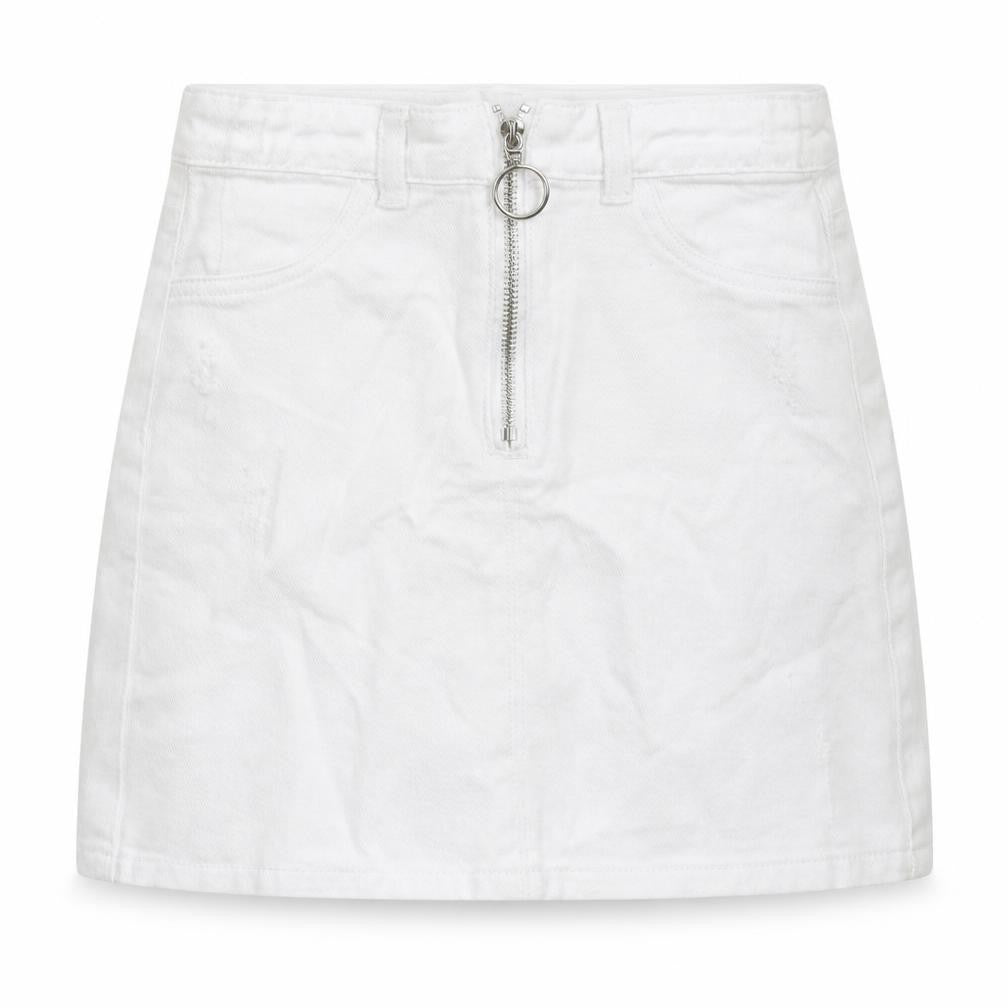 Candy Couture Girls White  Denim A-Line Skirt Size 9 Years