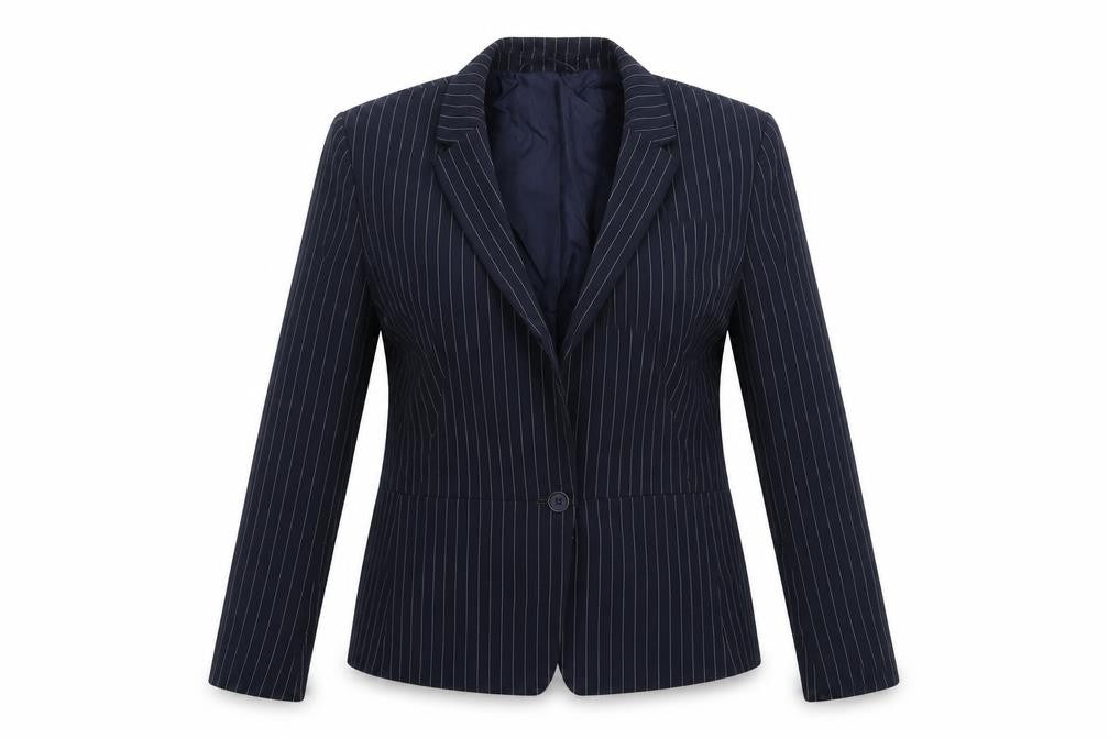 Marks and Spencer Womens Blue Striped  Jacket Suit Jacket Size 14