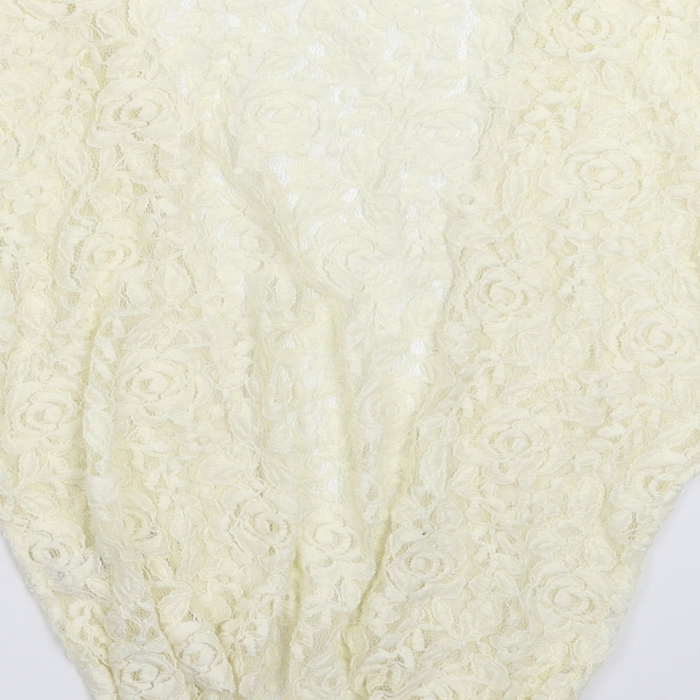 M&Co Girls White Floral  Jacket Coatigan Size 11-12 Years