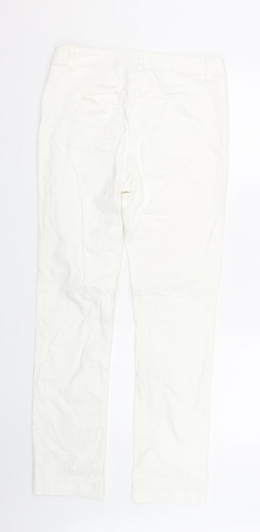 George Womens White  Denim Straight Jeans Size 10 L28 in