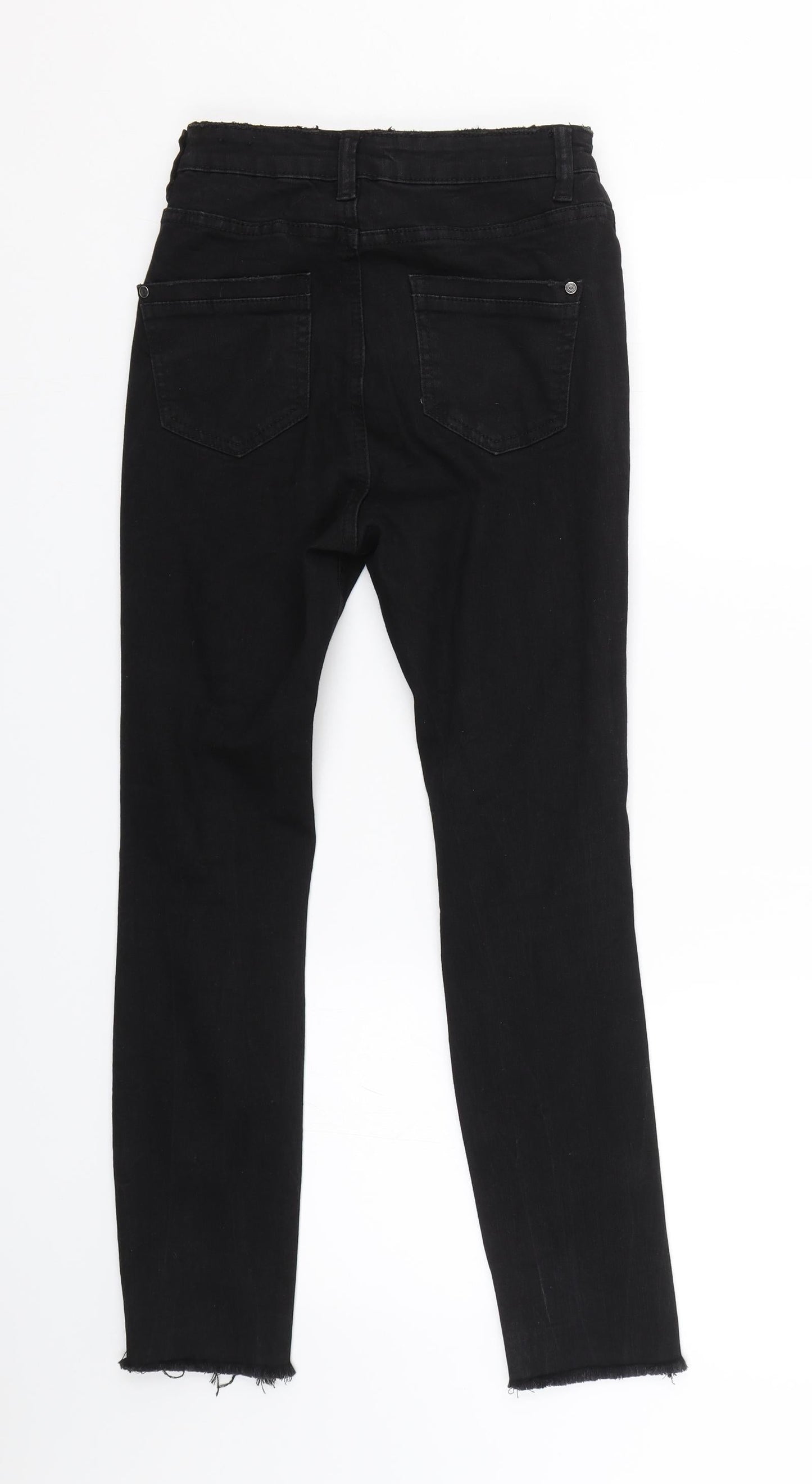 Missguided Womens Black  Denim Skinny Jeans Size 6 L24.5 in