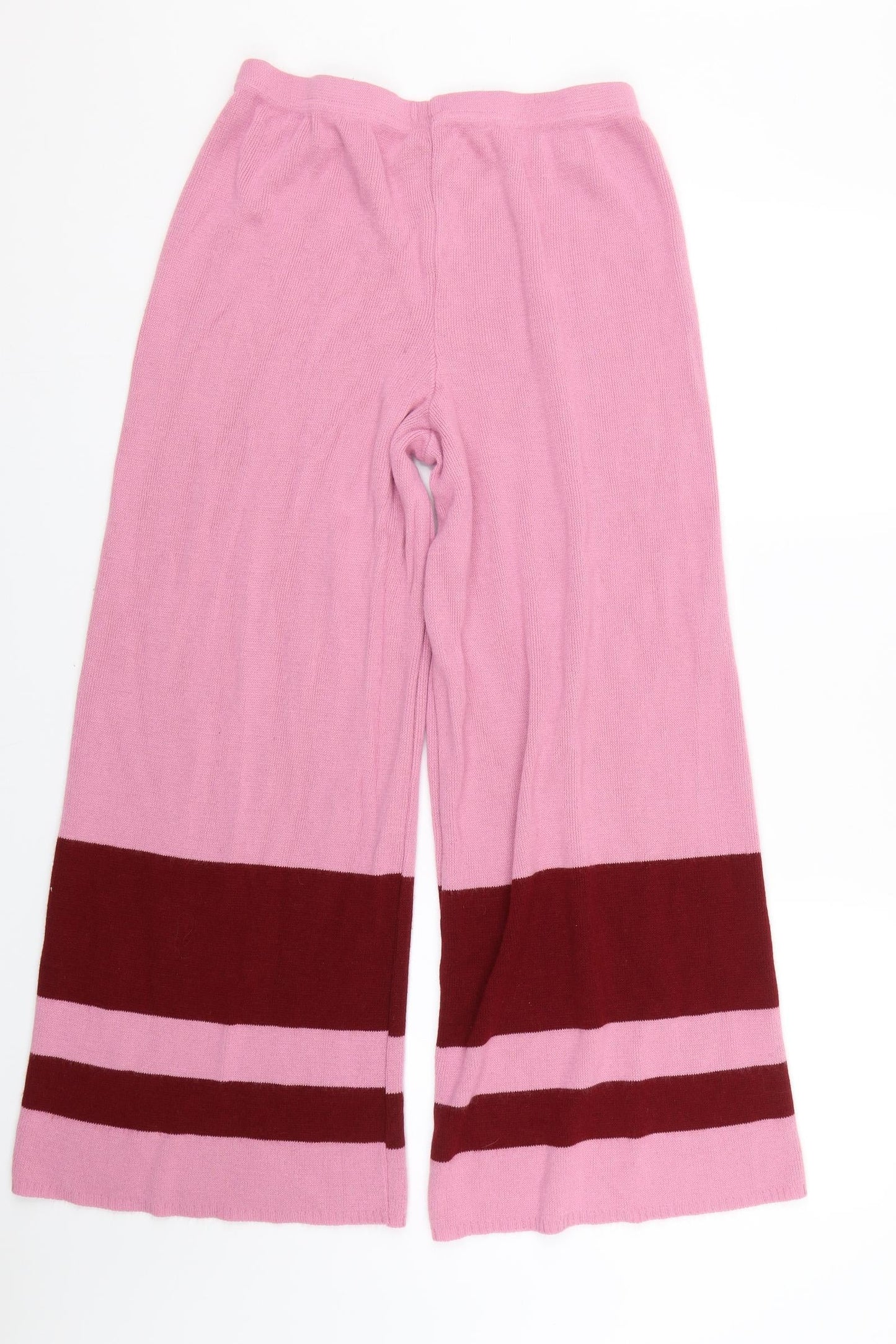 Nasty Gal Womens Pink Striped  Jogger Trousers Size M L25 in