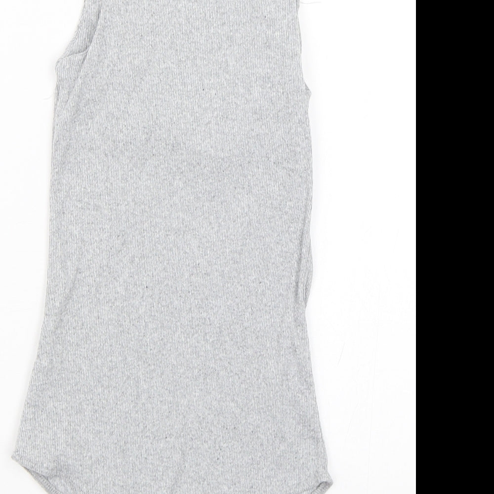 I SAW IT FIRST Womens Grey Striped  Wrap Tank Size 6