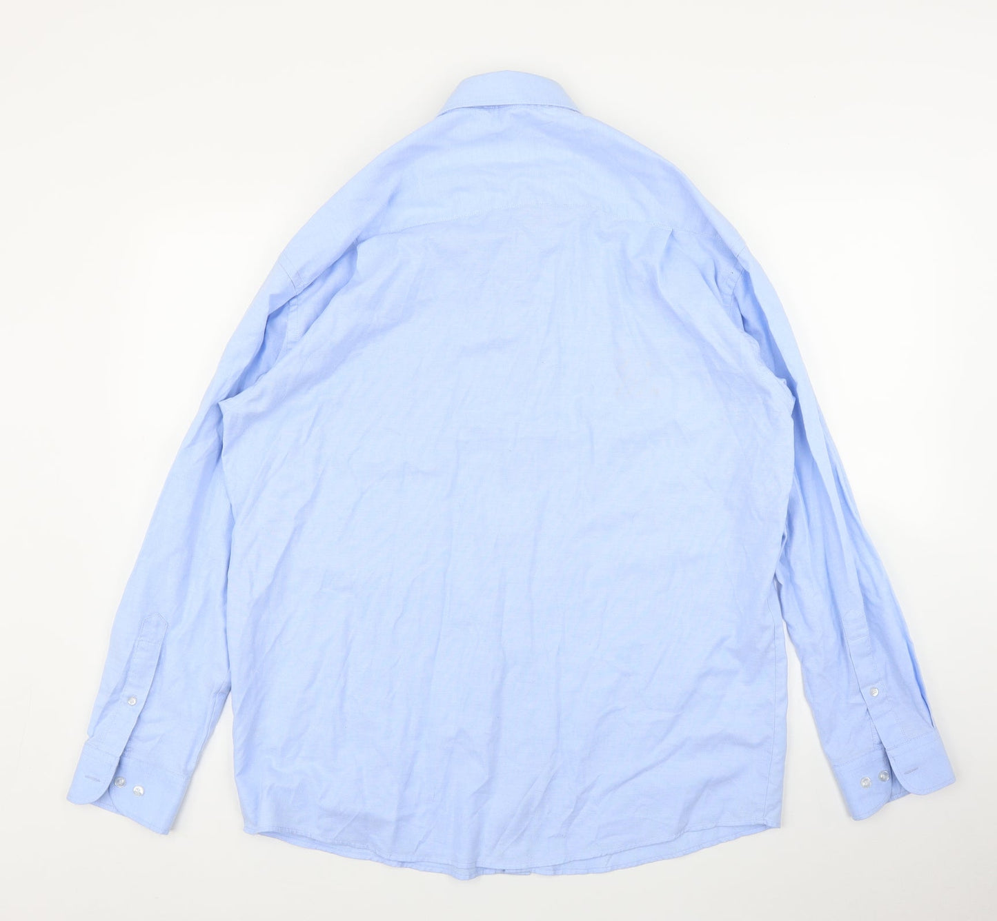 Russell Co Mens Blue    Button-Up Size 15.5