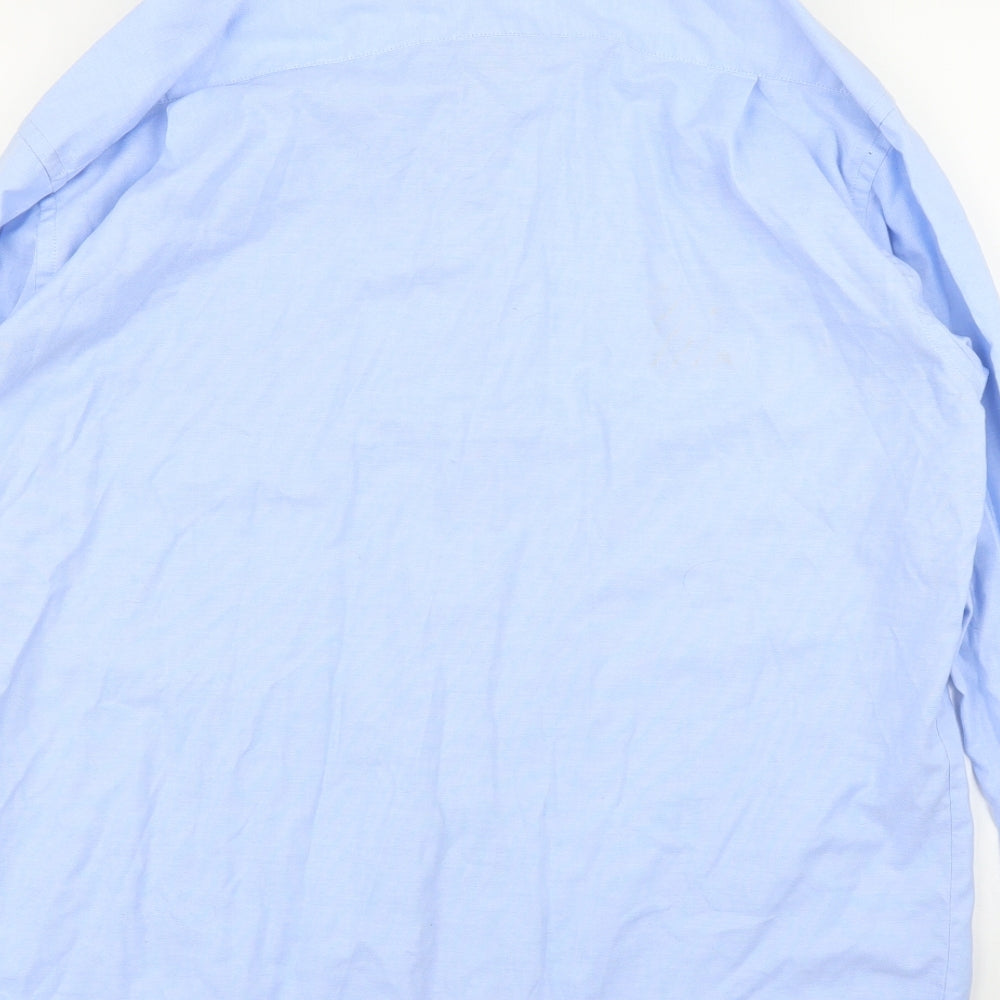 Russell Co Mens Blue    Button-Up Size 15.5