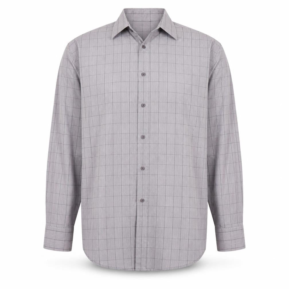 Debenhams Mens Purple Plaid   Button-Up Size 17