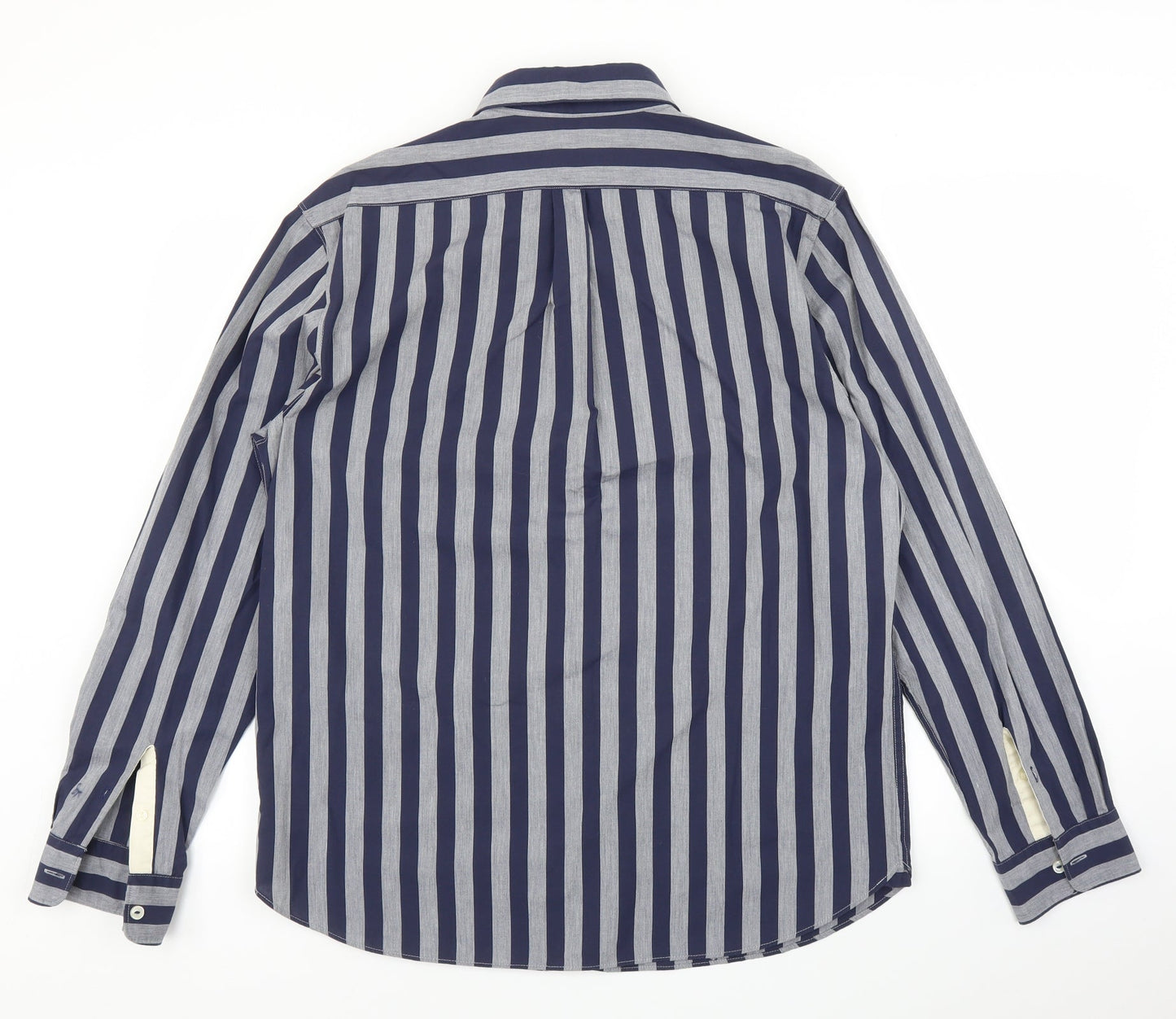 Hammond & CO Mens Blue Striped   Button-Up Size L
