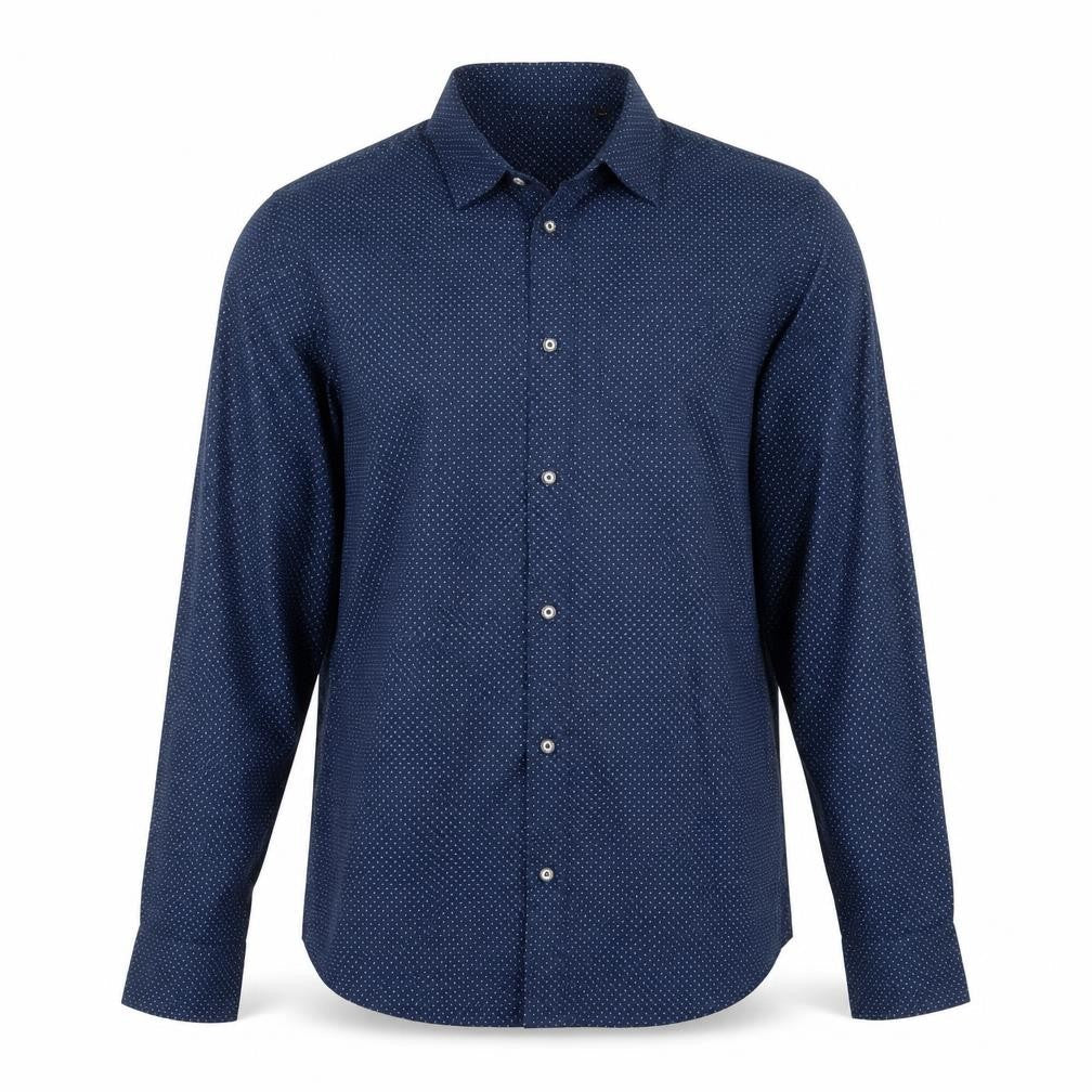 Asso Di Cuori Mens Blue    Button-Up Size L