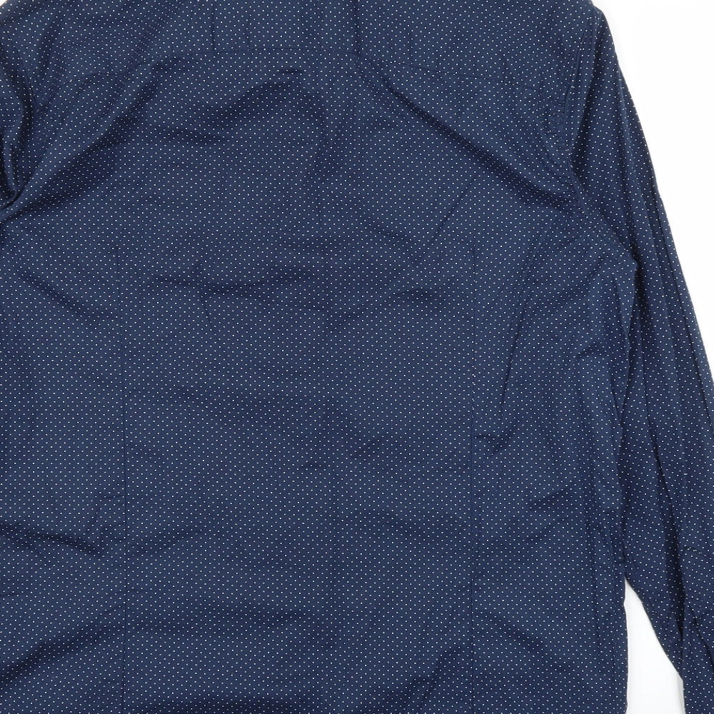 Asso Di Cuori Mens Blue    Button-Up Size L