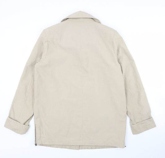 Finesse Womens Beige   Overcoat Coat Size 10