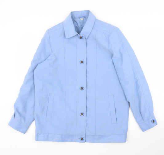 Klassik Womens Blue   Overcoat Coat Size 12