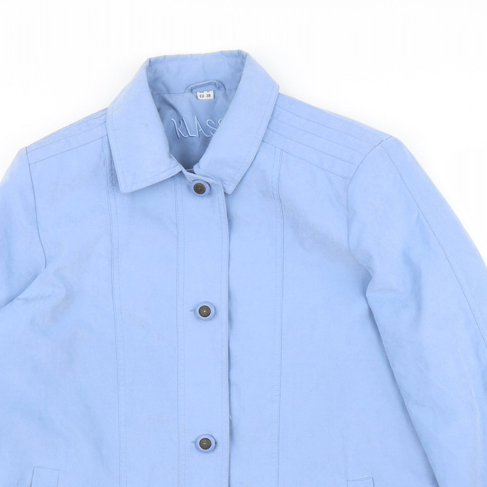 Klassik Womens Blue   Overcoat Coat Size 12