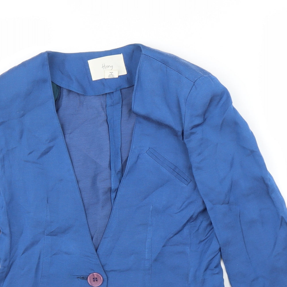 Hong Womens Blue   Cardigan Jumper Size M  - Jacket
