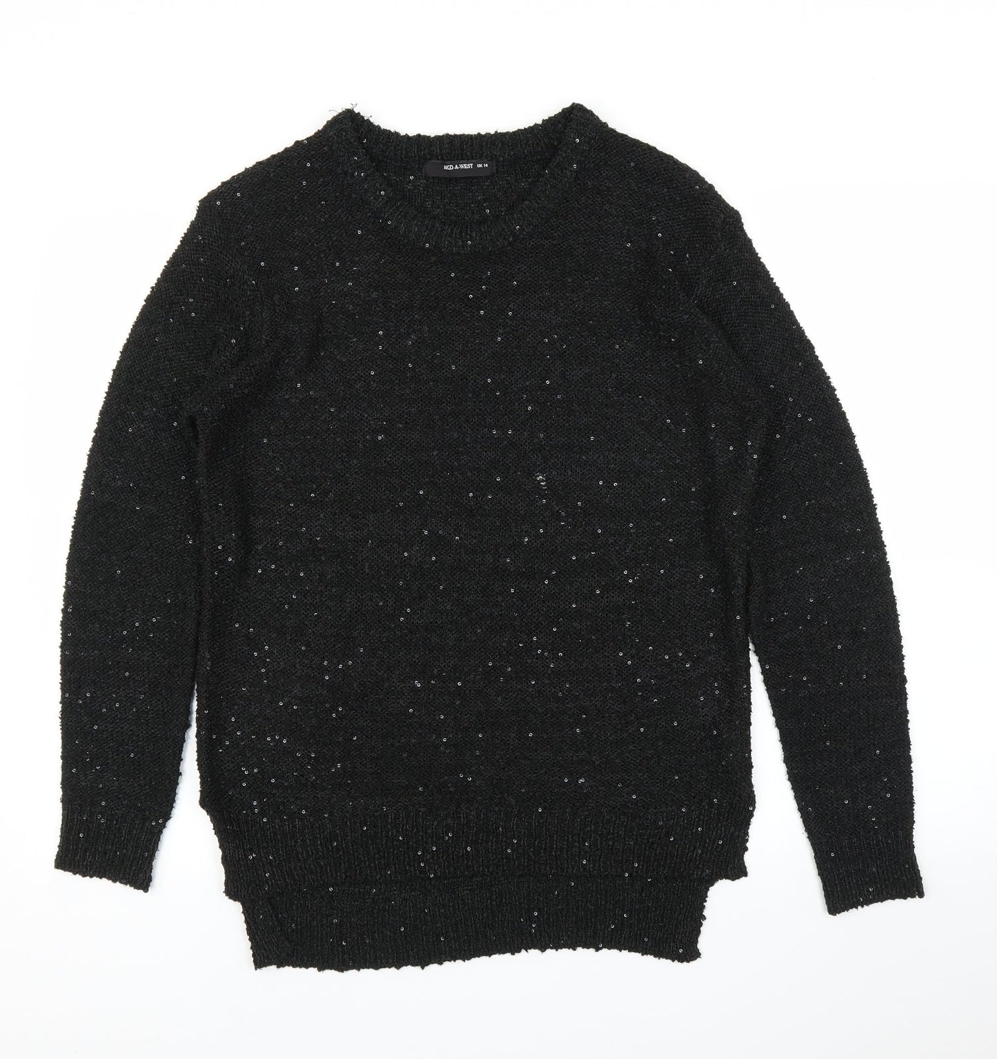 AKD A WEST Womens Black   Pullover Jumper Size 14