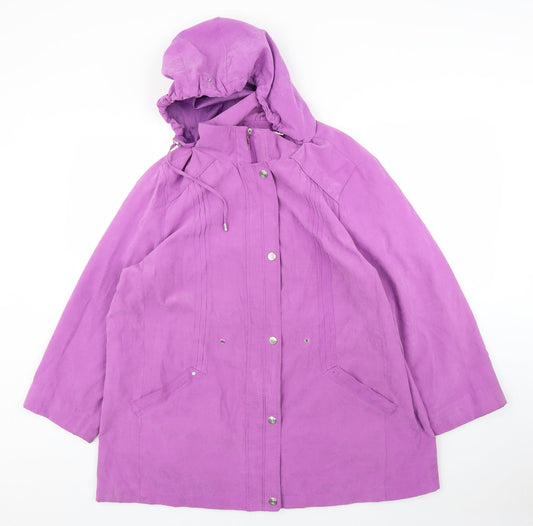 BM  Womens Purple   Overcoat Coat Size L
