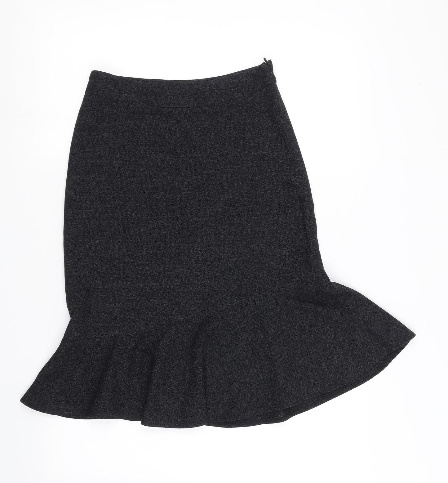 Preworn Womens Grey   A-Line Skirt Size S  - frill bottom
