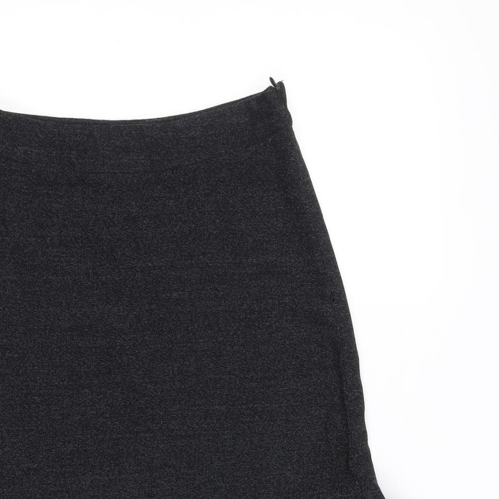 Preworn Womens Grey   A-Line Skirt Size S  - frill bottom