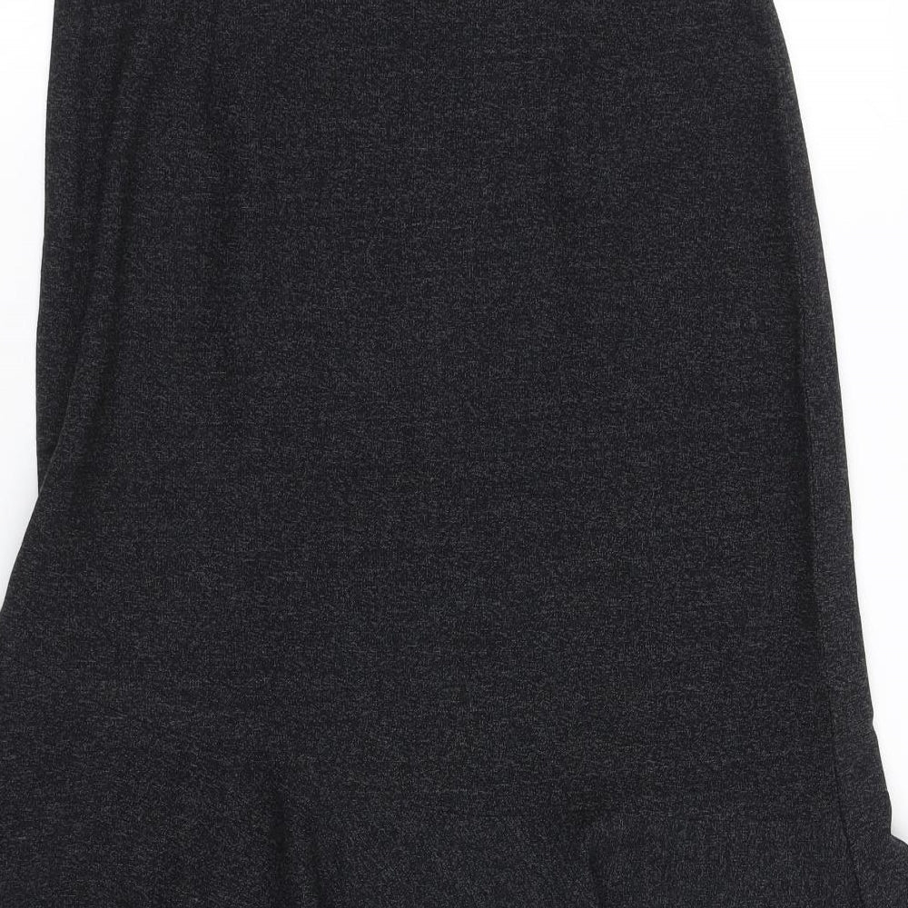 Preworn Womens Grey   A-Line Skirt Size S  - frill bottom