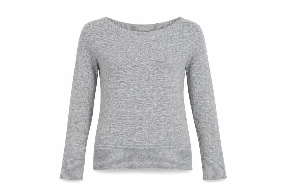 Front view of Roman women’s grey pullover sweatshirt, size UK 10