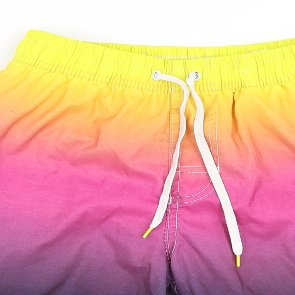River Island Boys Multicoloured Striped  Sweat Shorts Size XS
