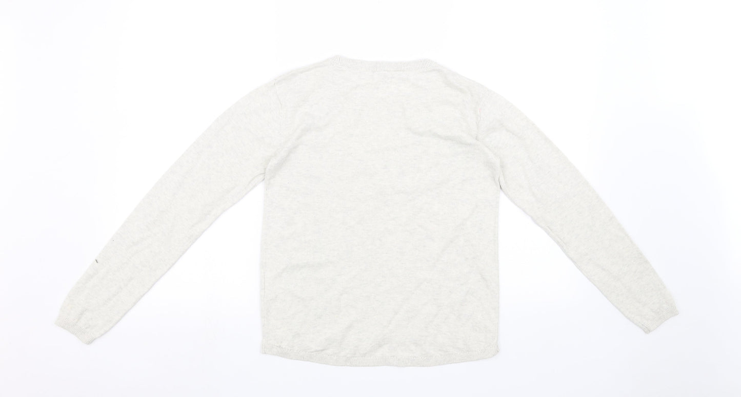 H&M Girls Grey   Pullover Sweatshirt Size 11-12 Years