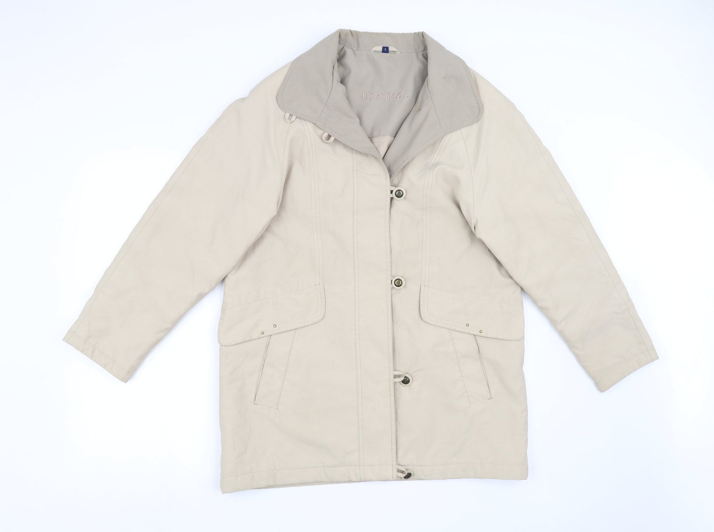 Telemac Womens Beige   Jacket Coat Size S