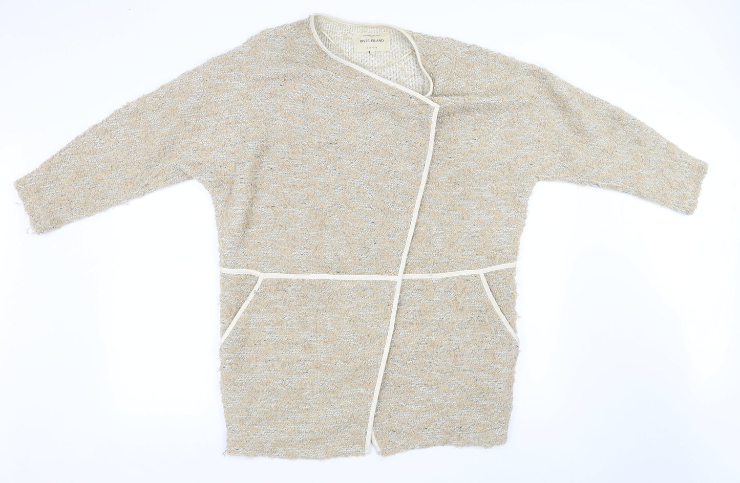River Island Womens Brown  Knit Cape Jumper Size 12