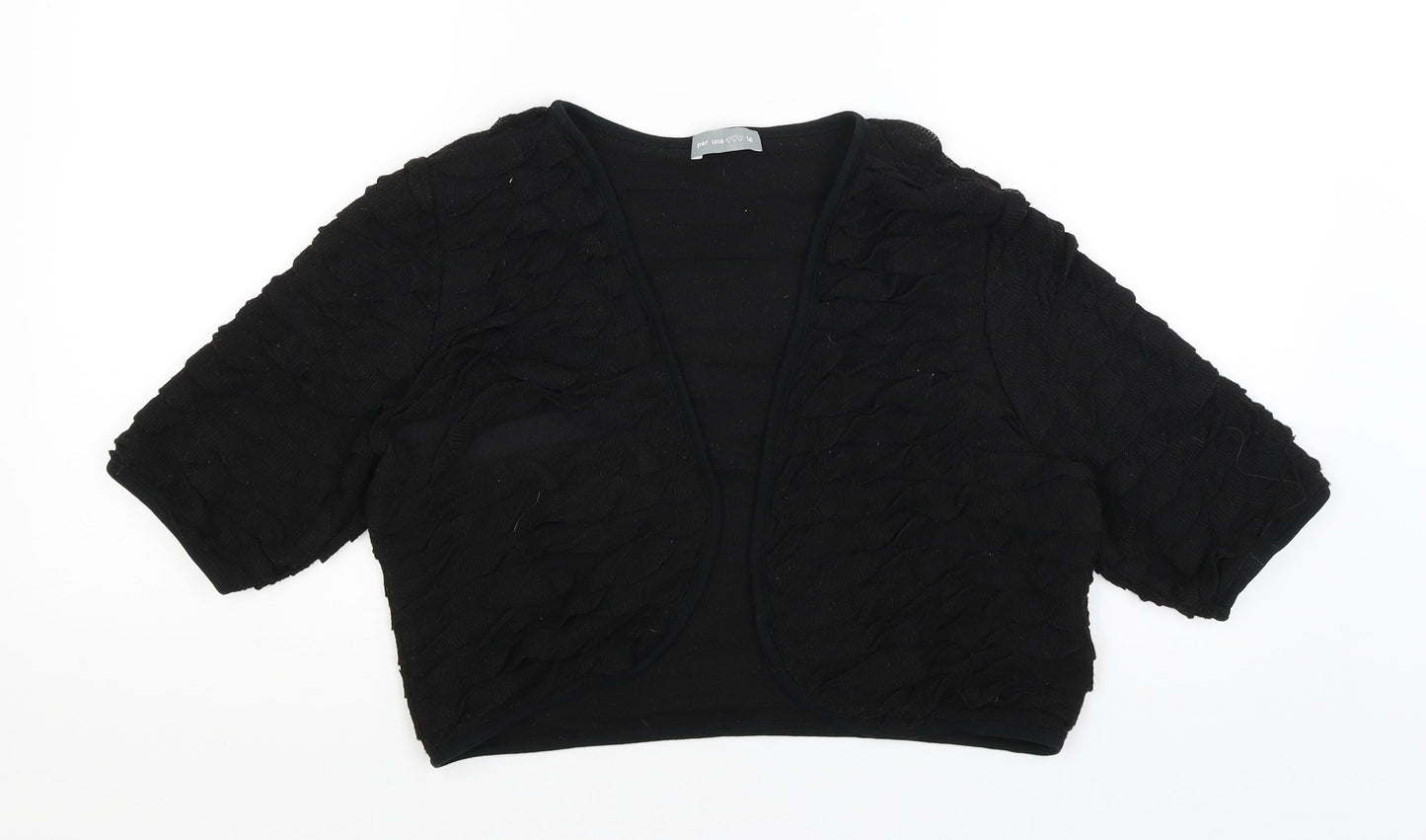 Per Una Womens Black   Wrap Jumper Size 16