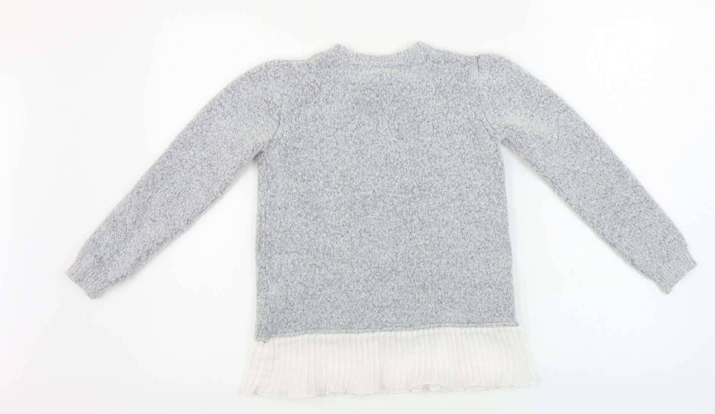 Primark  Girls Grey   Pullover Jumper Size 11-12 Years